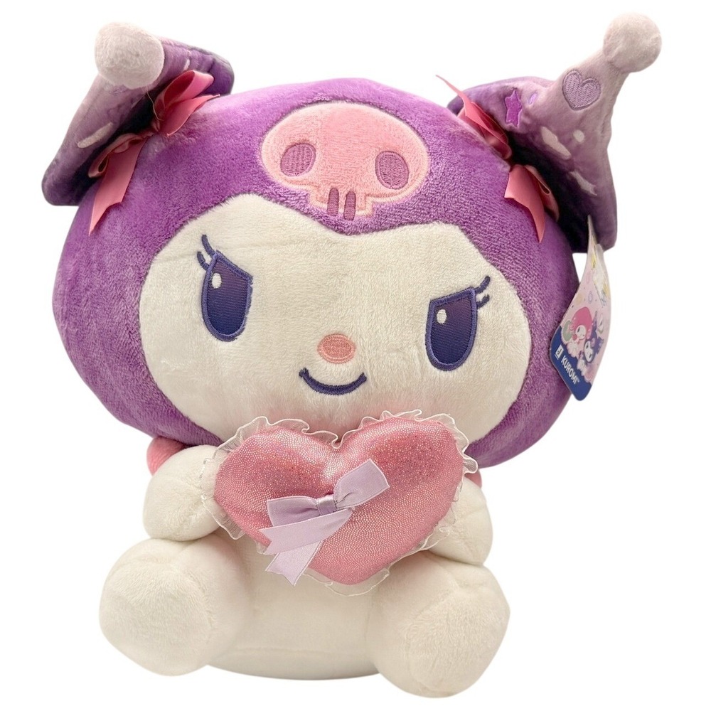 Sanrio Kids Kuromi 20th Anniversary Plush Purple Heart Skull Kawaii Toy Anime
